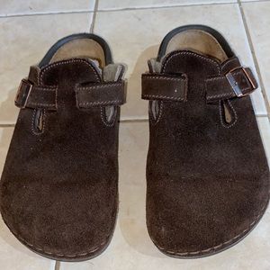 Birkenstock Brown Suede Women's Slippers